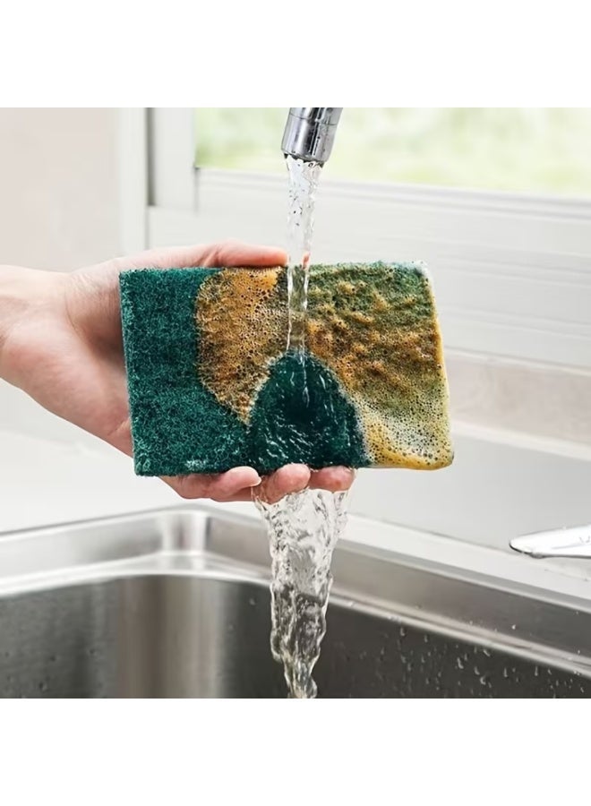 AMM Pack of 6 Green Dish Scrub Pad for Kitchen Cleaning, Heavy Scouring Pad for Dishes, Surfaces & Multipurpose Household Use - Image 4