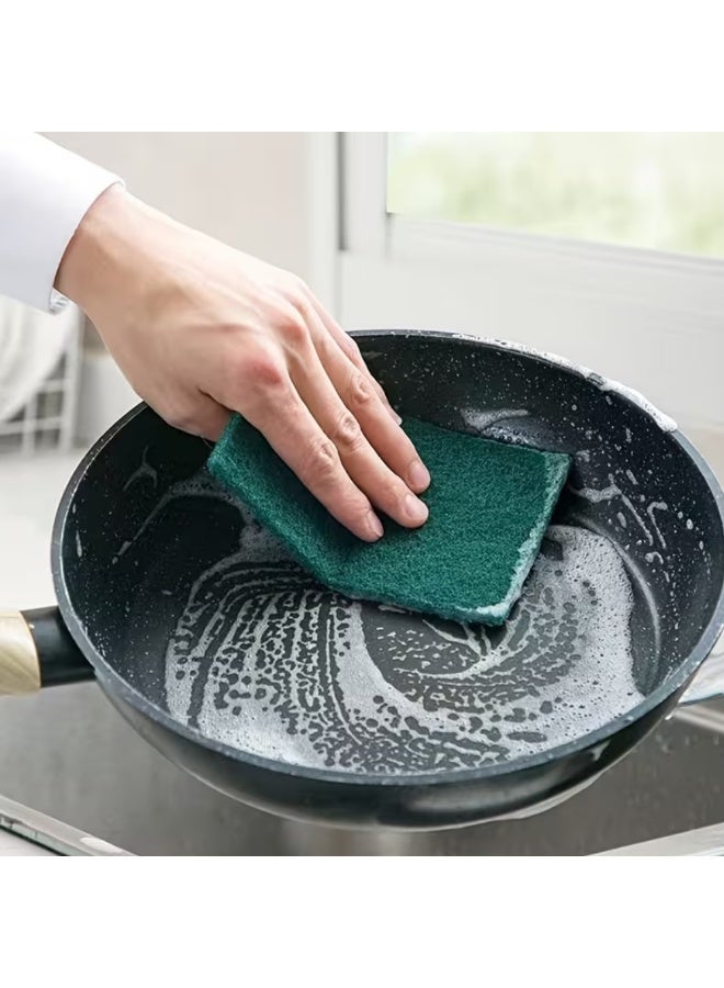 AMM Pack of 6 Green Dish Scrub Pad for Kitchen Cleaning, Heavy Scouring Pad for Dishes, Surfaces & Multipurpose Household Use - Image 2