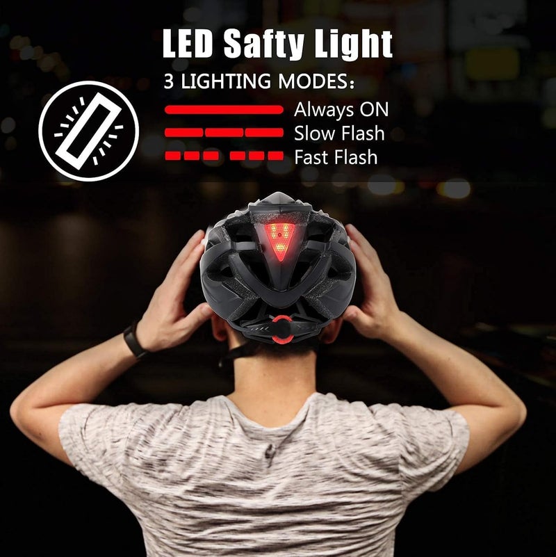 Shinmax All budget friendly options Shinmax Bicycle Helmet with LED Lighting, Bicycle Helmet with Safety Light, Magnetic Bicycle Helmet and Removable Screen Roller Visor Ski Snowboard Helmet for Men Women NR-096 Precision polished solid material - Image 5