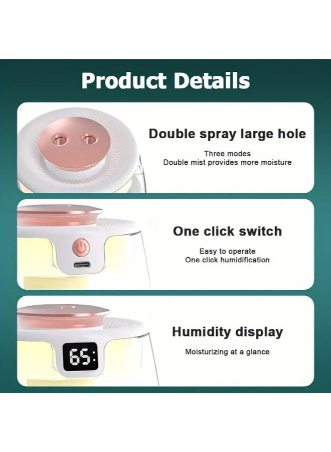مرطب هواء USB صامت وكبير السعة باللون الأخضر  - Image 3