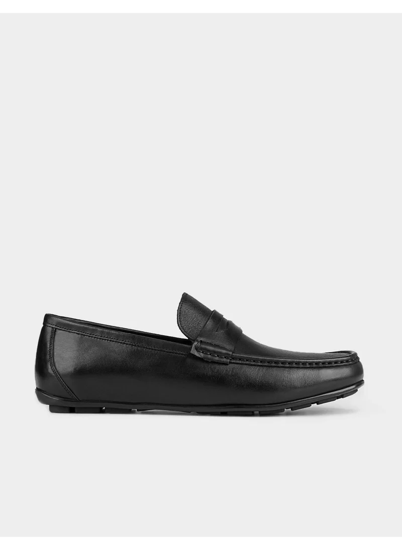 كاباني Leather Black Men's Loafer