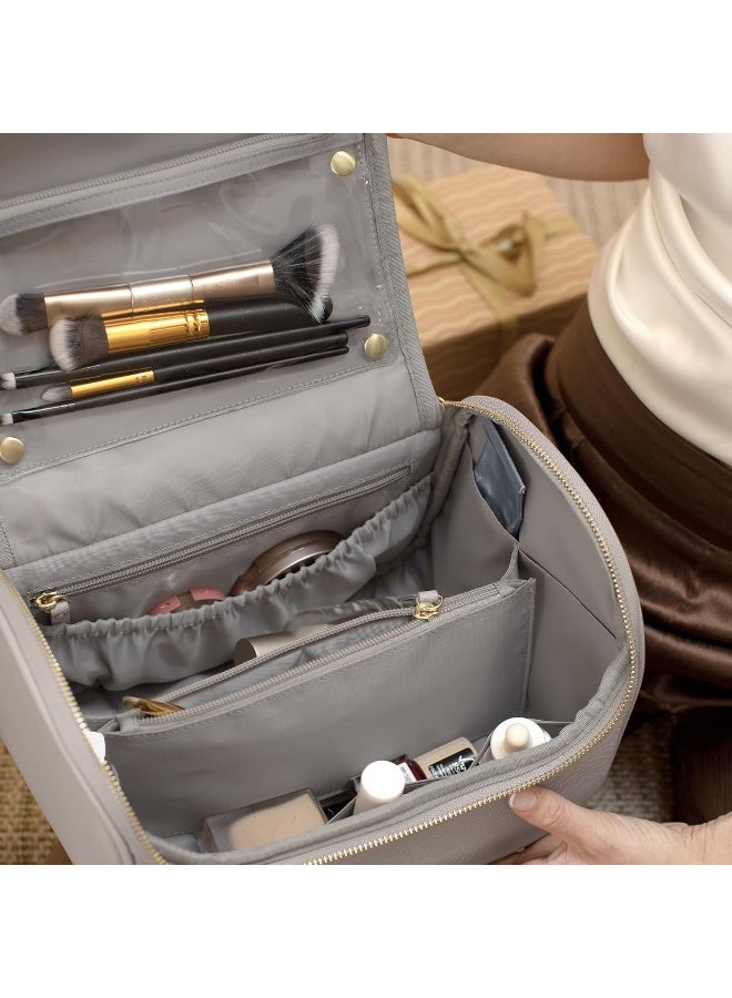 Stackers حقيبة تجميل كبيرة من ستاكرز باللون البيج - Image 2