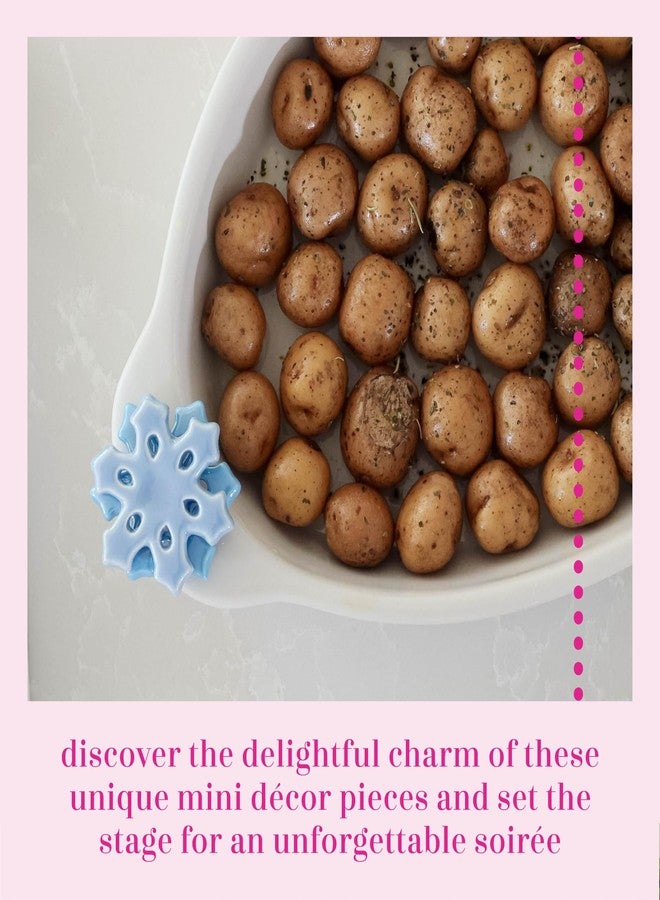 nf nora fleming Nora Fleming No Two Alike (Blue Snowflake) - Hand-Painted Ceramic Christmas Decor - Winter Minis for The Home and Office - Image 5