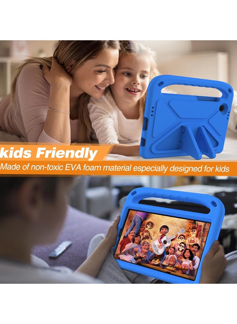 for Samsung Galaxy Tab A9（2023） SM-X110 /SM-X115 Kids Case, Lightweight EVA Kid Friendly Shockproof Protective Case,Handle Stand Heavy Duty Tablet Cover (Blue) - Image 4