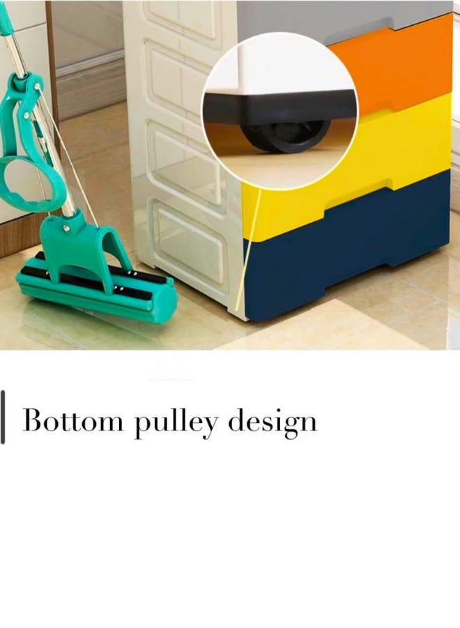 Chase Up Plastic Drawers Dresser, 5 Drawers Dressers Chests with Wheels, Storage Closet Cabinet Clothes Toys Snacks Organizer for Bedroom, Living Room, Playroom49*27 * 74.5 - Image 4