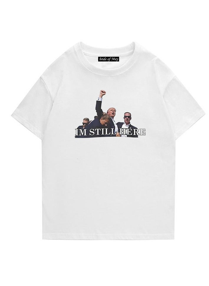 KUYING New Trump Print Short Sleeved Shirt - Image 1