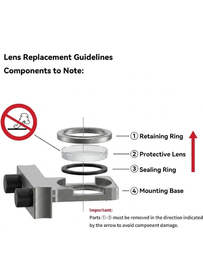 Aoura Grp Laser Protective Lens D18x2mm Pack of 3 | 1064nm Universal Protective Window for 1000-3000W 4-in-1 Handheld Laser Welding Machine - Image 5