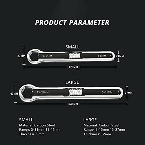Ostin Universal Wrench Set Metric SAE Drop Forged Wrench 511mm1115mm 515mm1527mmWrench for Multiple Sizes Nuts Set Of 2 - Image 3