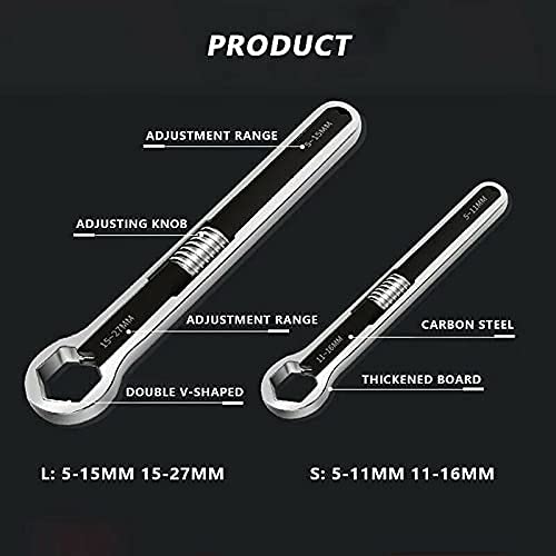 Ostin Universal Wrench Set Metric SAE Drop Forged Wrench 511mm1115mm 515mm1527mmWrench for Multiple Sizes Nuts Set Of 2 - Image 5