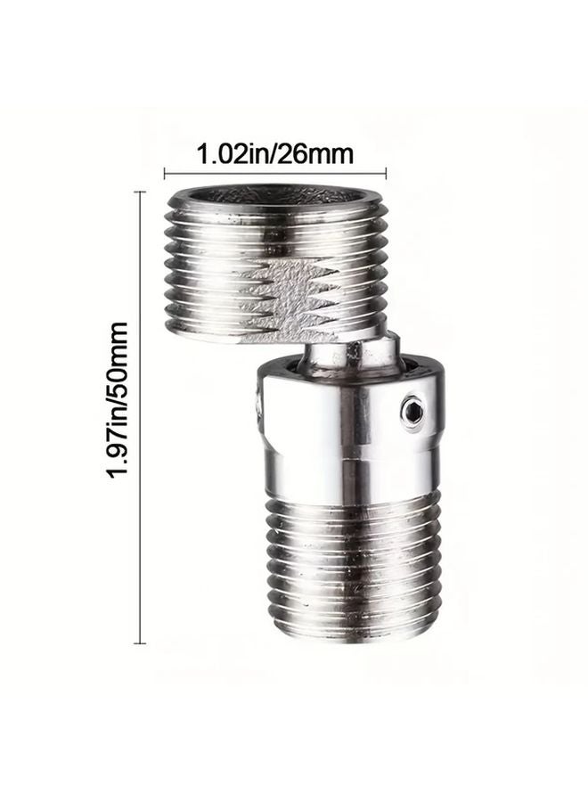 304 Stainless Steel 360 Rotating Adjustable Elbow Valve Adapter Leak Proof Shower Faucet Connector 1pc - Image 4