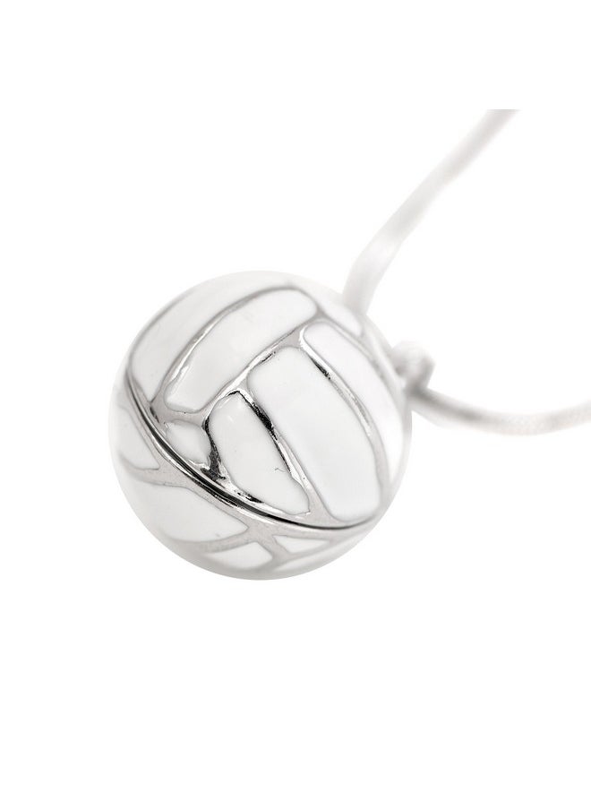 chelseachicNYC - Striking White Volleyball Necklace - Image 1