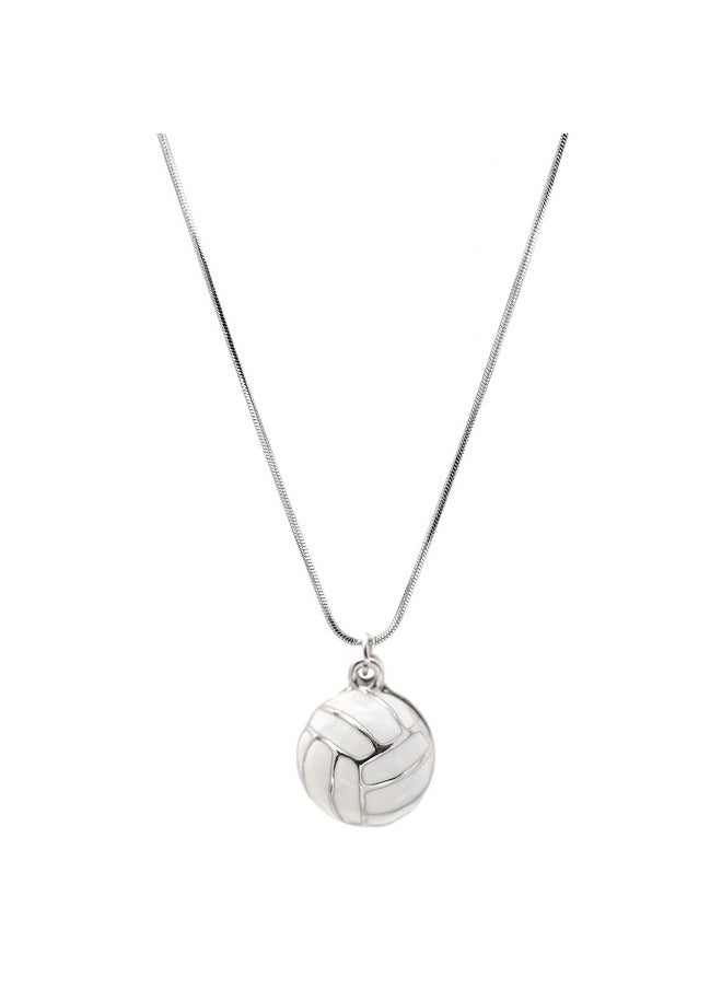 chelseachicNYC - Striking White Volleyball Necklace - Image 1