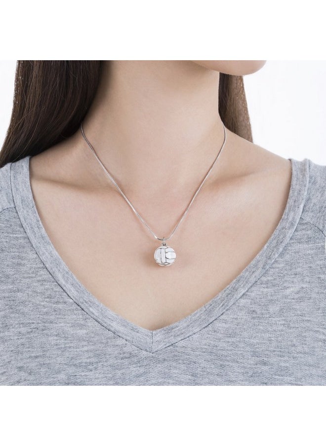 chelseachicNYC - Striking White Volleyball Necklace - Image 1