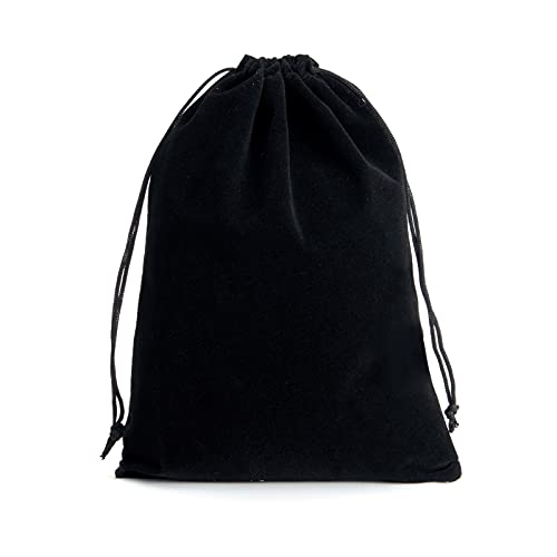 Tendwarm 20 Pcs 5.9x7.8 Inches Black Velvet Bags With Drawstring Candy Jewelry Pouch Bags Christmas Wedding Favors - Image 3