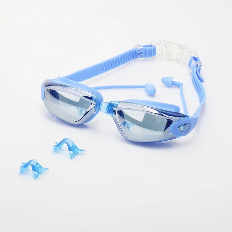 Bluejw Adult Men Women Swimming Goggles No Leaking Anti Fog Uv Protection Swim Glasses with Nasal Clip Earplug Protection Case - Image 1