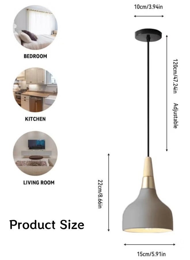 Poxvalzor Pendant Light,  Hanging Ceiling Light  12W Pendant Lamp Ceiling Swag Light Chandelier Light with 3 Colors Light for Kitchen/Dining Room/Hallway/Bedroom - Image 2