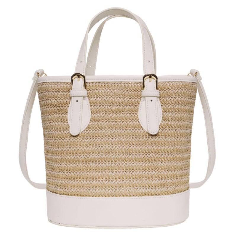 AISIWAN Trendy Womenâ€™s Straw Bucket Bag Straw Crossbody Bags For Women Summer Beach Clutch Travel Top-handle Shoulder Purse 2026 - Image 1