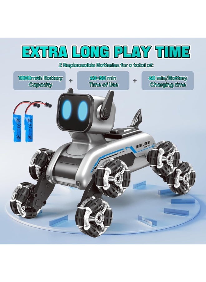Children's Remote Control Robot Dog Toy, 2.4ghz 8wd Gesture Sensing Stunt Rc Car, With Music and Lights, Suitable for Children's Birthday Gifts for Boys Aged 6-12, Entertainment  - Image 5