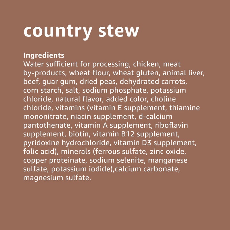 Amazon Basics Wet Dog Food Variety Pack, Country Stew Flavor and Cuts in Gravy with Beef, Made with Natural Ingredients, 13.2oz Cans (Pack of 12) - Image 5