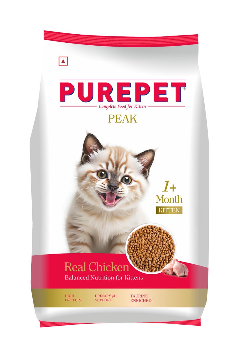 PUREPET Peak Kitten Dry Cat Food Real Chicken - Image 1