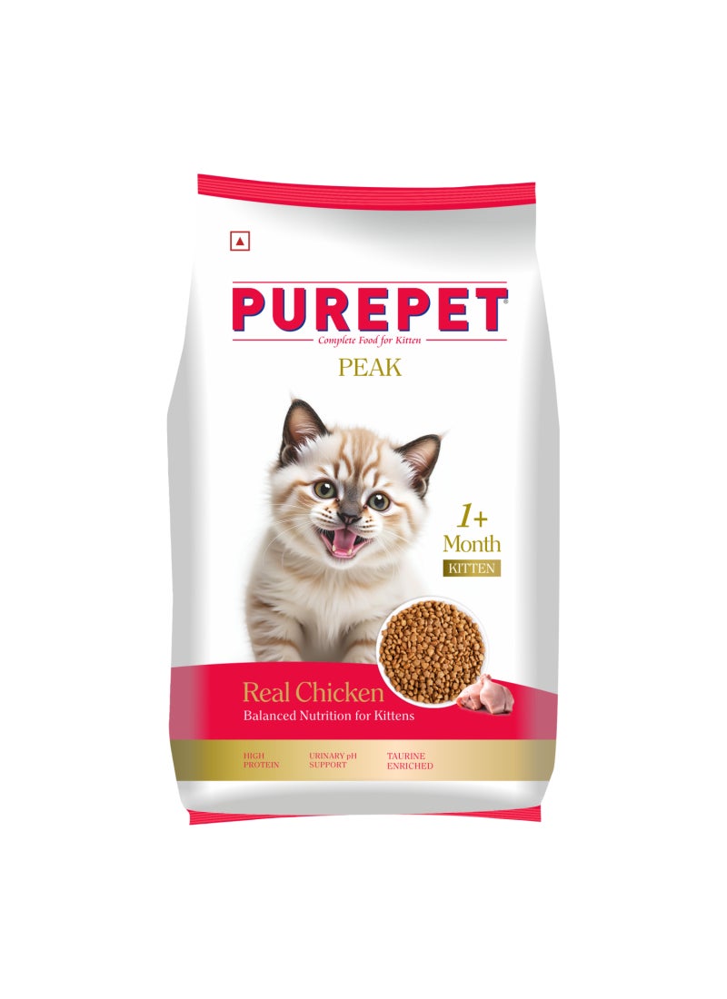 PUREPET Peak Kitten Dry Cat Food Real Chicken - Image 1