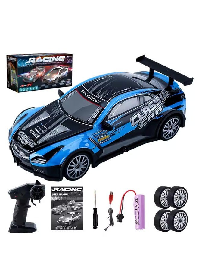 Racing Remote Control Car Racing Vehicle | 1:20 Scale 4WD High-Speed GTR RC Drift Car | 2.4GHz Electric Sport Toy with Extra Tires, LED Lights, 15KM/H Speed | Perfect Gift for Kids & Beginners - Image 1