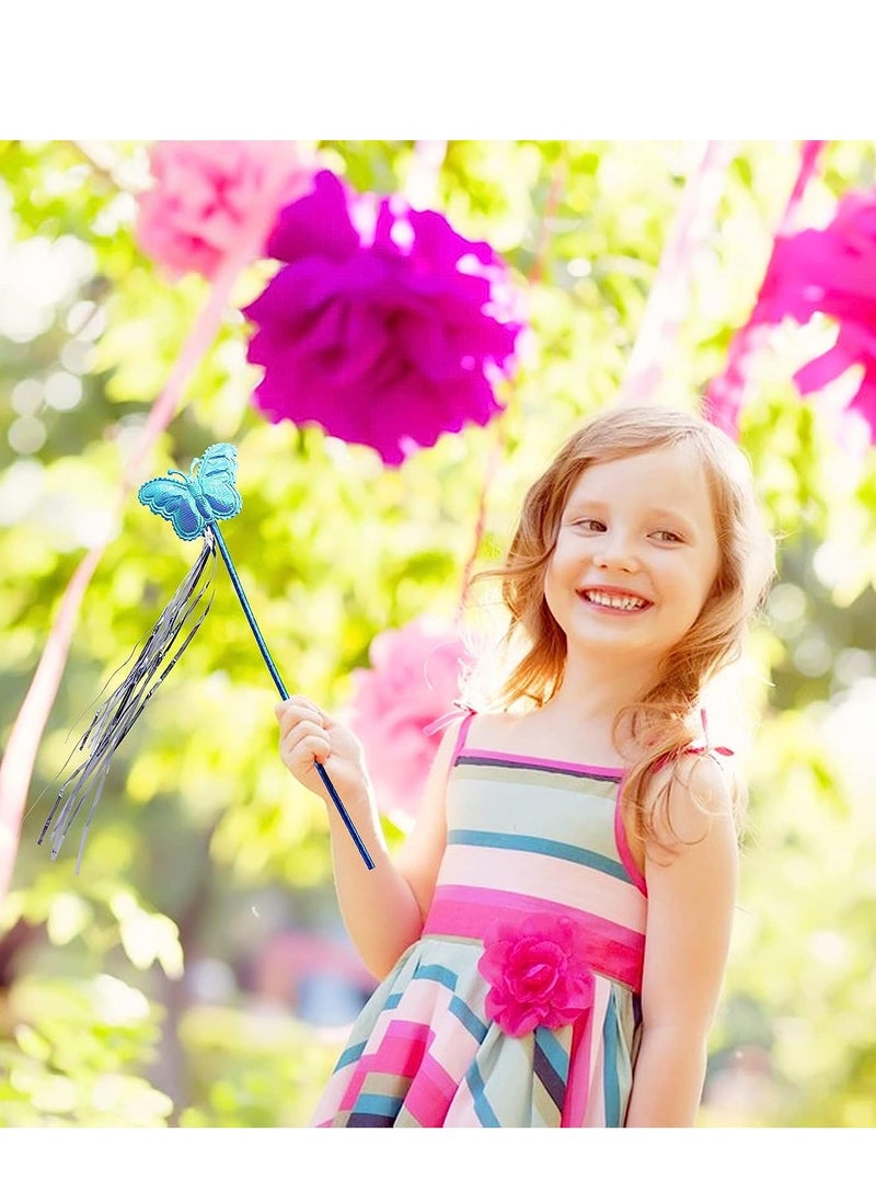 SOLARAE Butterfly Decor Fairy Stick Party Supplies Fairy Princess Wand Colorful Party Photo Props Birthday Party Decoration Baby Shower Decor Tea Party Favor Garden Party Favors Decor (Style 5-10PCS) - Image 4