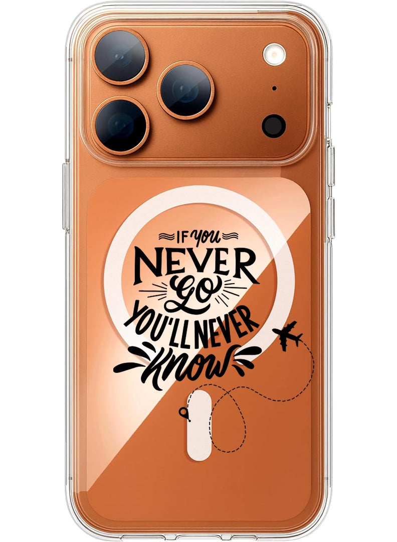 Theodor Magnetic Case for Apple iPhone 17 Pro Compatible with MagSafe Wireless Charging, Shockproof Phone Bumper Cover - Its okay to be not okay - White - Image 1