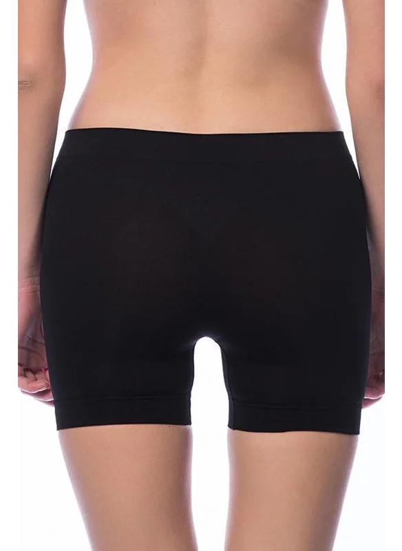 إن بي بي Women's Black Seamless Long Shorts 2029