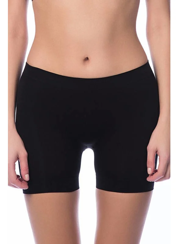 إن بي بي Women's Black Seamless Long Shorts 2029