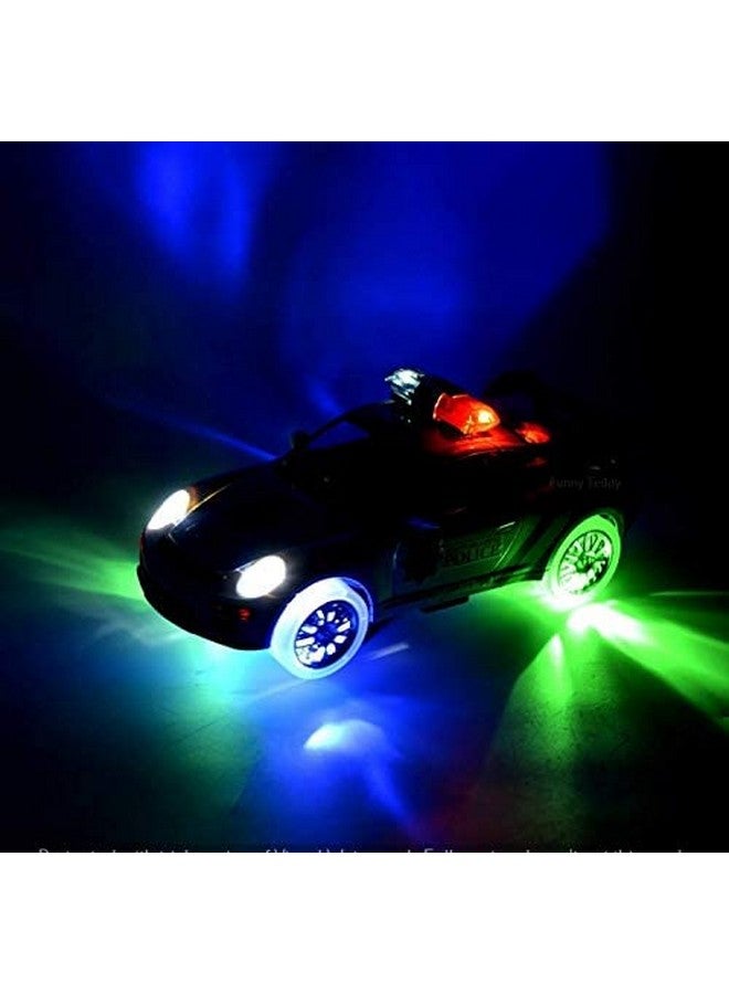 VGRASSP Door Opening Police Car Toy for Kids - Bump and Go Cop Car with Fun Flashing Lights in The Wheels and Realistic Sounds with Sirens (Design as per Stock) - Image 2