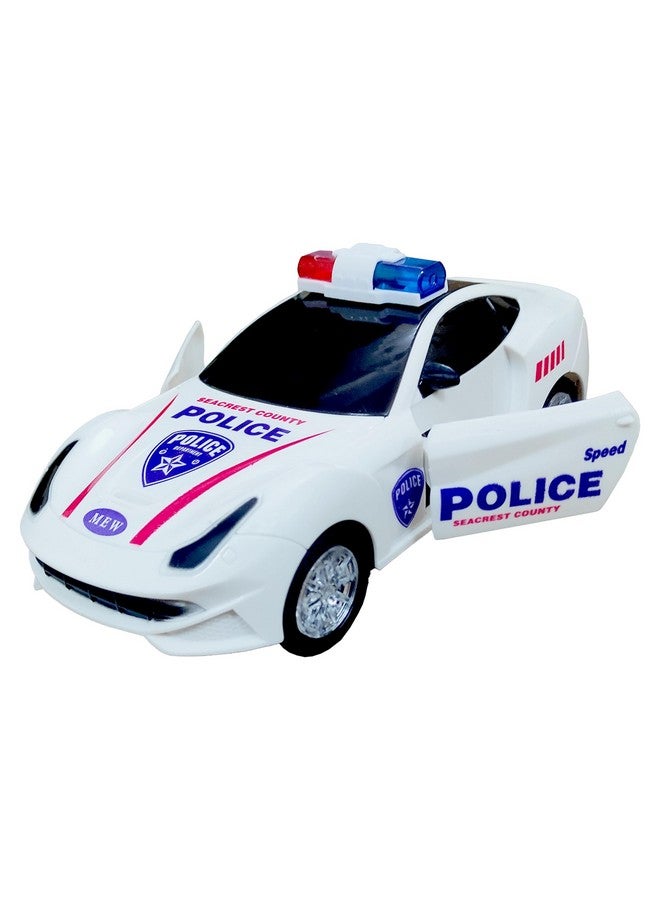VGRASSP Door Opening Police Car Toy for Kids - Bump and Go Cop Car with Fun Flashing Lights in The Wheels and Realistic Sounds with Sirens (Design as per Stock) - Image 1