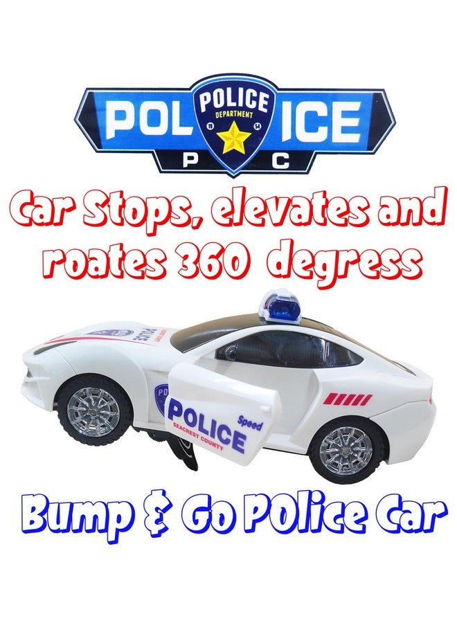 VGRASSP Door Opening Police Car Toy for Kids - Bump and Go Cop Car with Fun Flashing Lights in The Wheels and Realistic Sounds with Sirens (Design as per Stock) - Image 3