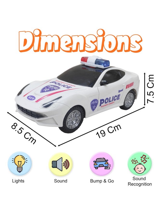 VGRASSP Door Opening Police Car Toy for Kids - Bump and Go Cop Car with Fun Flashing Lights in The Wheels and Realistic Sounds with Sirens (Design as per Stock) - Image 4