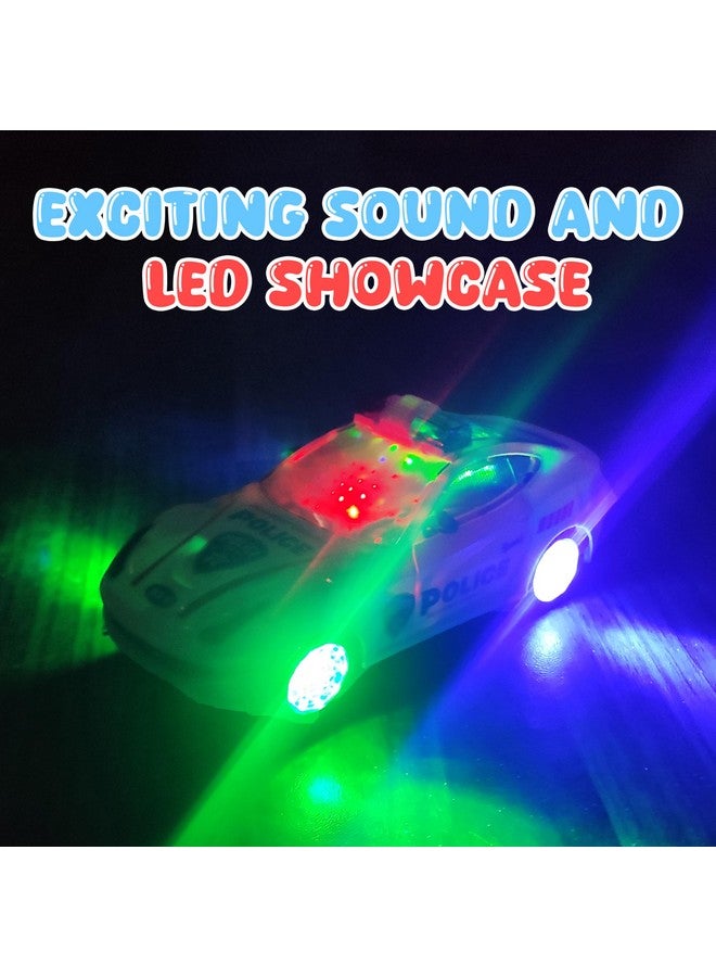 VGRASSP Door Opening Police Car Toy for Kids - Bump and Go Cop Car with Fun Flashing Lights in The Wheels and Realistic Sounds with Sirens (Design as per Stock) - Image 5