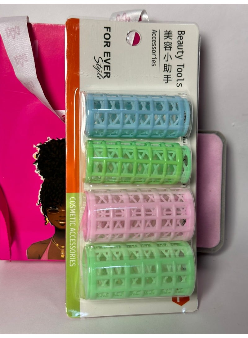 أكسسوارات مايا بكرات شعر - 4 قطع (خيارات لتصفيف مثالي) - Image 1