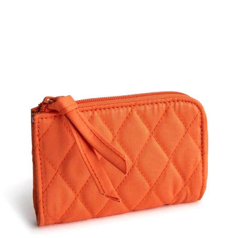 Vera Bradley Women's Premium Cotton Zip Card Pouch, Koi Orange, One Size - Image 1