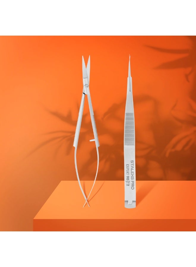 ستالكس برو مقص دقيق لتشكيل الحواجب من ستاليكس برو طراز اكسبرت 90 من نوع 2 مصنوع من الفولاذ و مقاوم للصدأ - Image 2