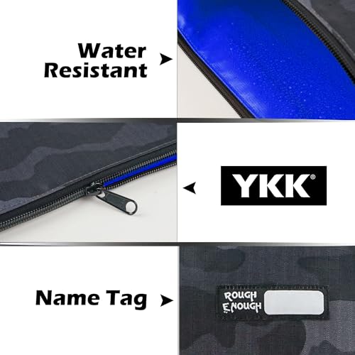 RE ROUGH ENOUGH Rough Enough Important Document Organizer Safe File Folder Holder with Waterproof Cordura Black Camo Military Army Name Tag Record - Image 4