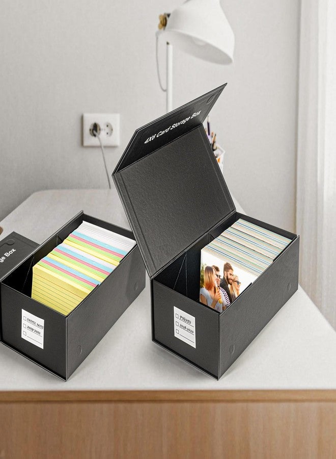 صندوق تخزين بطاقات فهرسة CollectHall مقاس 4x6، منظم بطاقات فهرسة، صندوق بطاقات وصفات مقاس 4x6 - عبوة واحدة - Image 5