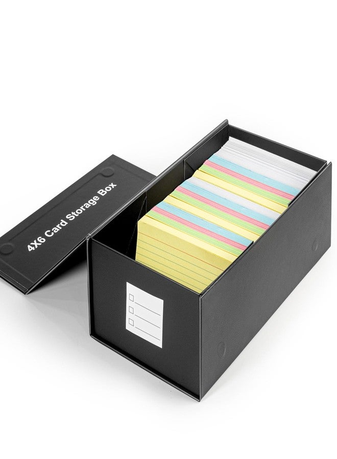 صندوق تخزين بطاقات فهرسة CollectHall مقاس 4x6، منظم بطاقات فهرسة، صندوق بطاقات وصفات مقاس 4x6 - عبوة واحدة - Image 1