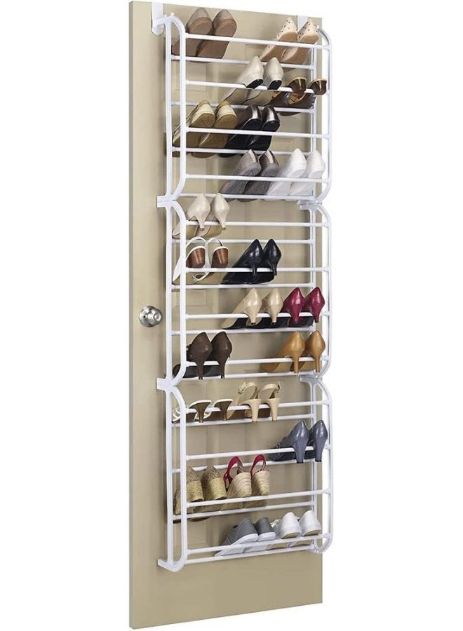 Whitmor Over The Door Shoe Rack 36 Pair White - Image 3