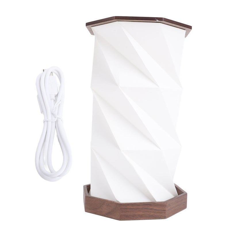 Dimmable Touch Lamp Foldable Paper & Wood Build - Usb Rechargeable 700mAh Battery Cordless Desk Lamp for Home Office Bedroom Living Room Camping - Image 1