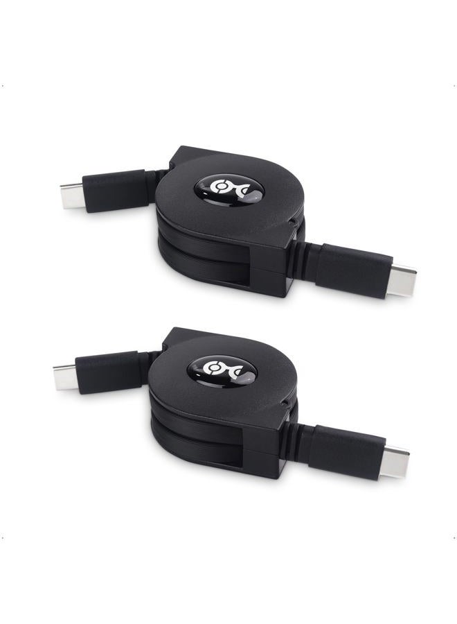 Cable Matters Retractable USB C Cable 3.3 ft, Up to [60W Charging, 480Mbps Data Transfer] Compatible with Apple CarPlay, Android Auto, USB C Charger Cable for iPhone 16/15, Galaxy S24, iPad Pro - Image 1