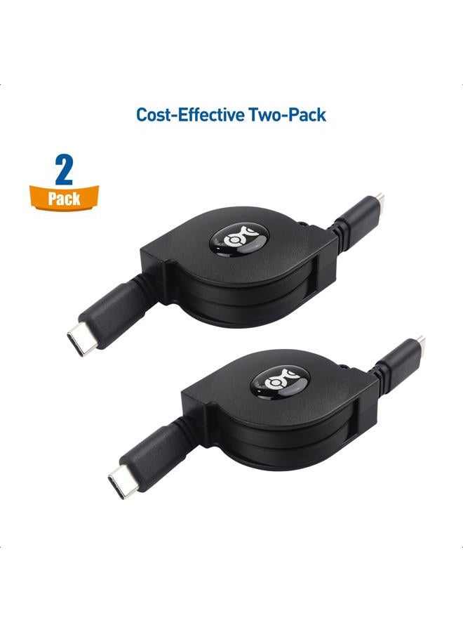 Cable Matters Retractable USB C Cable 3.3 ft, Up to [60W Charging, 480Mbps Data Transfer] Compatible with Apple CarPlay, Android Auto, USB C Charger Cable for iPhone 16/15, Galaxy S24, iPad Pro - Image 2