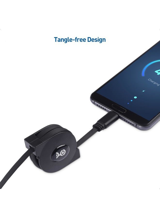 Cable Matters Retractable USB C Cable 3.3 ft, Up to [60W Charging, 480Mbps Data Transfer] Compatible with Apple CarPlay, Android Auto, USB C Charger Cable for iPhone 16/15, Galaxy S24, iPad Pro - Image 4