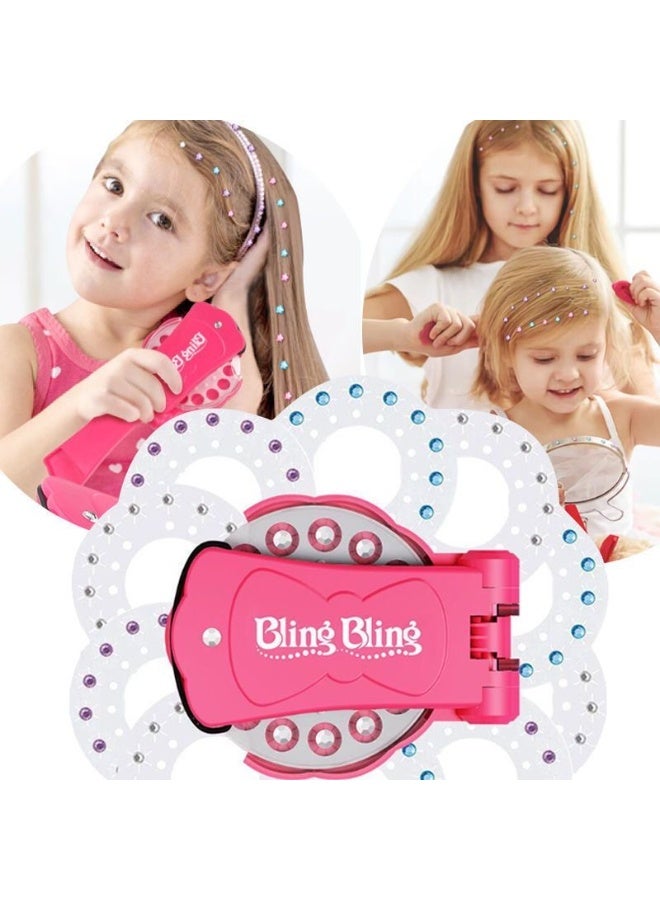 Hair Gem Stamper DIY Kit, Bling Hair Jewels for Girls Toys, Hair Styling Tool with Reusable Shining Diamonds,with 180 Decorative Gems,Girls Toys Pretend Play Jewel Refill Set - Image 1