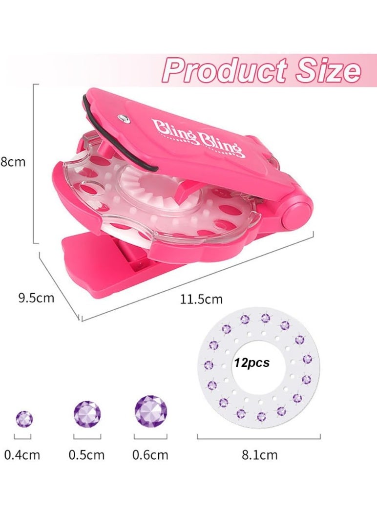Hair Gem Stamper DIY Kit, Bling Hair Jewels for Girls Toys, Hair Styling Tool with Reusable Shining Diamonds,with 180 Decorative Gems,Girls Toys Pretend Play Jewel Refill Set - Image 5
