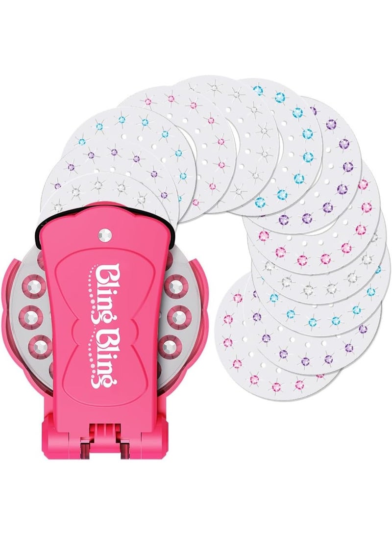 Hair Gem Stamper DIY Kit, Bling Hair Jewels for Girls Toys, Hair Styling Tool with Reusable Shining Diamonds,with 180 Decorative Gems,Girls Toys Pretend Play Jewel Refill Set - Image 4