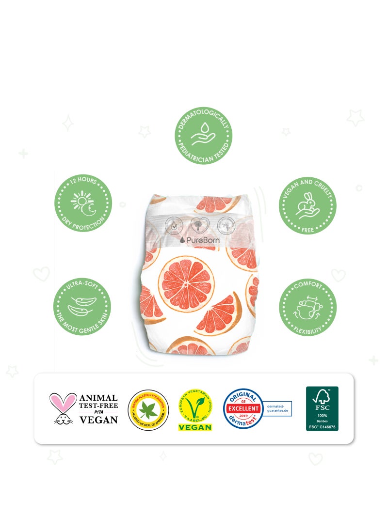 PureBorn Organic Diaper Size 3 Eco-Friendly Bamboo Diaper 5.5-8 Kg Bundle Pack 224 Diapers  - Image 3